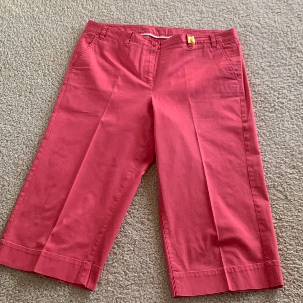 Talbots Womens The Deck, Size 14 Capri Peach Coral